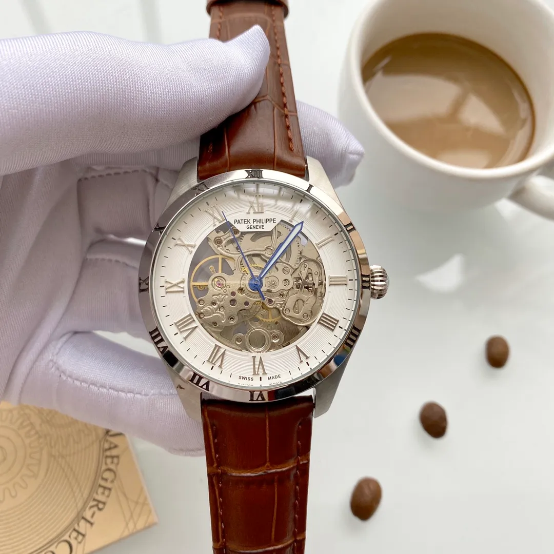 【Foreign Trade Import】💰1720! Patek Philippe (top quality, outstanding debut) 🎉🎉 [Type]: Fine men's watch (top) exquisite [Strap]: Genuine leather strap (durable) [Movement]: Top mechanical movement (stable) [Material]: Mineral super strong mirror (wear-resistant) Exquisite quality and generous style, excellent temperament, wise and exclusive [Size]: 43mm diameter, 12mm thick, hot sale! Welcome to reprint!